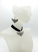 Zestaw biżuterii Gothic Moth – Choker i Kolczyki