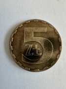 Moneta 5 zł 1987 stan bdb 