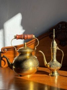 2 Czajniki / imbryki / lampa Alladyna - Indie - mosiądz - orientalne antyk