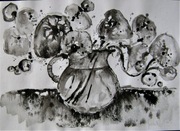 KWIATY W WAZONIE 20x29cm tusz 