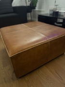 Pufa skórzana brązowa 