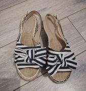 Sandały damskie skórzane, w paski, Nio nio, r. 37