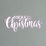 Scrapki Papierowe - Boże Narodzenie napis Merry Christmas 2 szt.