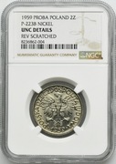 88. PRÓBA Nikiel 2 złote Jagody Rzadkość NGC UNC DETALIS 1959 