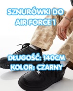 Sznurówki Nike Air Force 1 Czarne 140cm