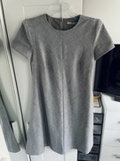 Aggi szara sukienka z koła 34 xs do pracy biurowa elegancka