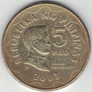 Filipiny 5 piso peso 2003 - 27 mm - nr 1