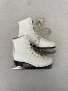 Lyżwy figurowe 33 rozmiar skorzane retro vintage