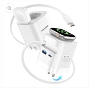 ładowarka 65 W wysywany kabel, 4-portowa ładowarka do Apple Watch USB-C