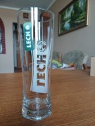 Wysoka smukła szklanka do piwa kufel Lech 0.5l