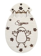 Jajko, pisanka na pieniądze, drewniane, Wielkanoc, personalizacja, 