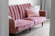 Sofa welurowa różowa 