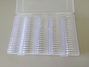 100x kapsle na monety 32 mm – komplet w pudełku, jak nowe