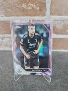 Topps chrome 2021-22 matthijs de light pink optic /175 Juventus 