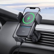 Samochodowy uchwyt Baseus Wisdom z ładowarką indukcyjną Qi