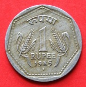 1 Rupia  1985 B  r  -   Indie   Kłosy