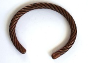 Masywna miedziana bransoletka męska w stylu etno