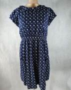 Maternity sukienka damska XL 42 we flamingi odcinana granatowa 