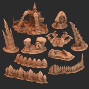 StarCraft Gra Planszowa Bitewna Tabletop Zerg Teren 6 makieta