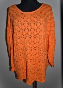 bonprix sweter ażurowy siatka dzianina 56/58