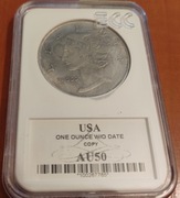 1  One ounce date - 784 -  Grading AU50 ECC