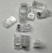 10 sztuk wtyczka RJ45 Czy 6/6A, przezroczyste 