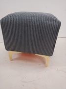 Pufa  szara nogi metalowe 