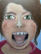 śmiejące się dziecko obraz rękodzieło malarstwo