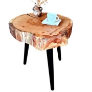 Stolik kawowy plaster drewna. Dębowy. Loft. 44 cm.