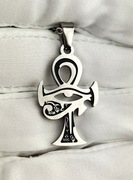 NOWY Naszyjnik wisiorek damski Egipt Ankh stalowy ze stali nierdzewnej