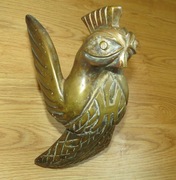 duży Element z brązu stara ozdoba klamka ? ptak ? uchwyt ? 