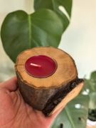 Drewniany świecznik handmade 