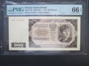 Banknot 500 złotych1948r PMG 66 EPQ !