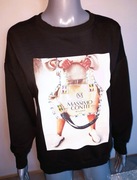 Czarna bluza nadruk w cekinach