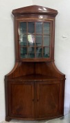 Narożna witryna Biedermeier Mahoń XIX wiek