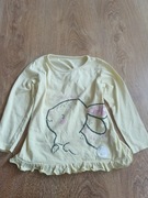 Bluzka dziewczęca dziecięca na długi rękaw roz.104 żółta z królikiem 