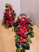 Stroik na grób , kompozycja na cmentarz, wiązanka z wazonem, zestaw ST16K