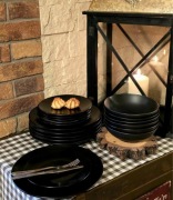 Talerze 18 el czarne 