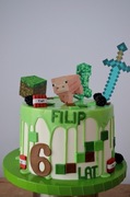 Ozdoby na tort Minecraft 