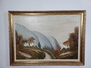 Stary obraz na płótnie sygnowany