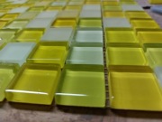 Mozaika szklana 30x30cm mix żółto biały