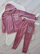 Nowy komplet welur zestaw rozpinana bluza + spodnie r. 110/116