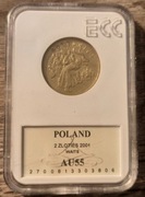 2 zł Kolędnicy 2001 r. - Grading!!! AU 55
