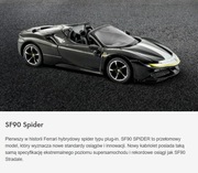 SHELL BURAGO FERRARI SF90 SPIDER samochód zabawka bluetooth