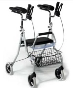 Balkonik rehabilitacyjny 4-kołowy z podparciem łokci składany