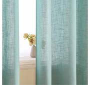 2 Pack Zasłony 140x175cm. Len 30%. Półprzezroczyste Na Przelotkach