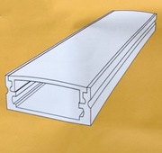 Profil płaski do LED z anodowanego aluminium 6x1m z kloszem i akcesoriami