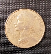 LICYTACJA MONETA 20 centimes 1964 Francja 