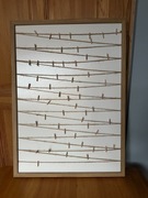 Ramka na zdjęcia tablica z klamerkami i sznurkiem jutowym