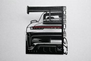 Obraz Porsche GT3 16x16 cm | Dekoracja ścienna 3D | Auto sportowe | Czarny
